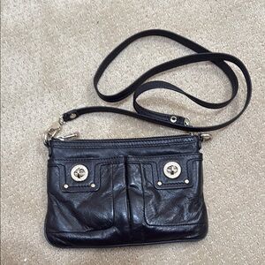Marc By Marc Jacobs Black Crossbody Bag with Gold Accents
